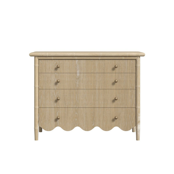 A.R.T. Furniture Haven Bachelor's Chest: Vintage-Inspired Storage with Ribbed Drawers & Soft Sun-Bleached Finish 339158-2325