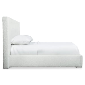 Bernhardt Bernhardt Solaria Fully Upholstered Panel Bed With Dual Headboard Panels And Exposed Ash Feet, Luxe Retro-Modern Appeal Weathered Bone 82"W x 89"D x 58"H K1747