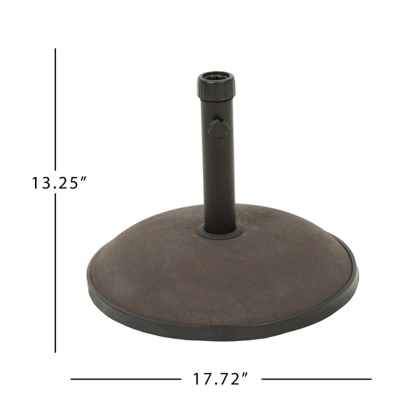 English Elm Christopher Knight Home® - UM-HOLDER concrete umbrella base 33 lbs for up to 5 ft umbrellas, durable iron support, stable outdoor anchor Brown 54757.00BRN