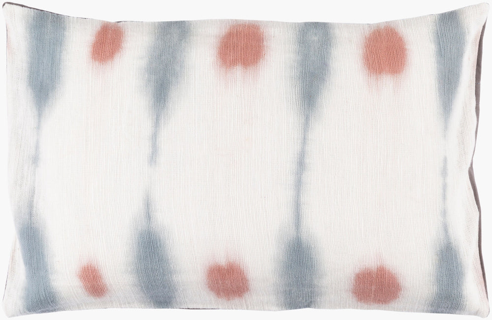 Surya Kumo 14"L X 22"W Lumbar Pillow – Durable Cotton Design For Modern Decor Charm & Comfort, India Made Plum Cotton Ku001-2214p