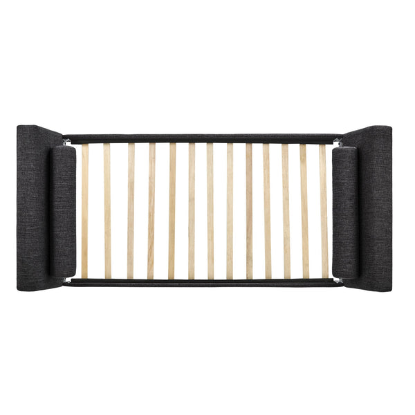 Homelegance By Top-Line Macon Linen Fabric Daybed Dark Walnut Linen