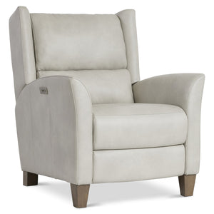 Bernhardt Bernhardt Weller Leather Power Motion Chair With Usb, Exposed Wood Legs, Deep Stitched Cushions Recline 231RLO