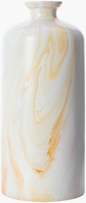Surya Kushan Decorative Accent Vase - Stylish 14"H X 6"W & 18"H X 7"W Ceramic Home Decor For Any Room White Ceramic Kuh-002