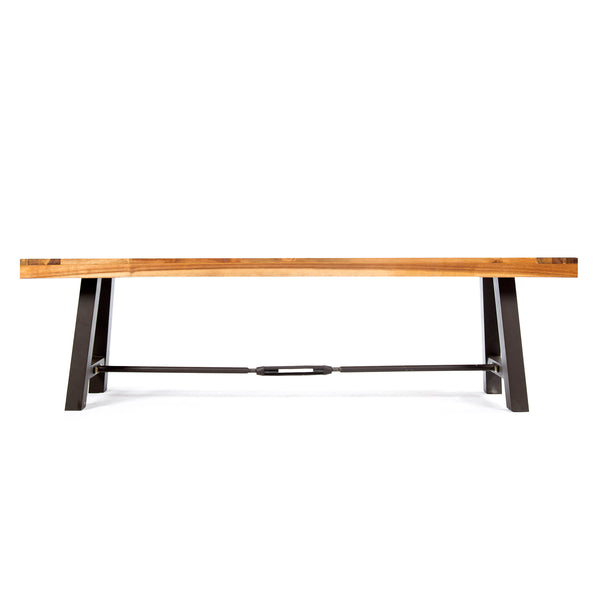 English Elm Catriona Solid Acacia Outdoor Bench Slatted Hardwood Patio Garden Seating 57240.00