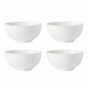 Lenox Kate Spade Blossom Lane 4-Piece Bowl Set White, WHITE PORCELAIN 891950