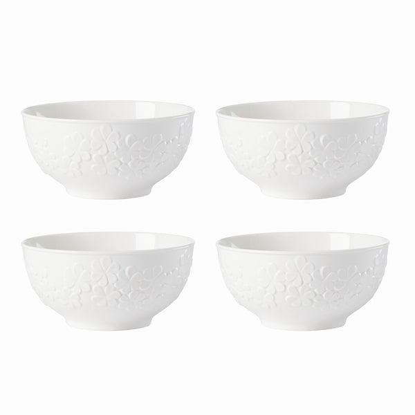 Lenox Kate Spade Blossom Lane 4-Piece Bowl Set White, WHITE PORCELAIN 891950