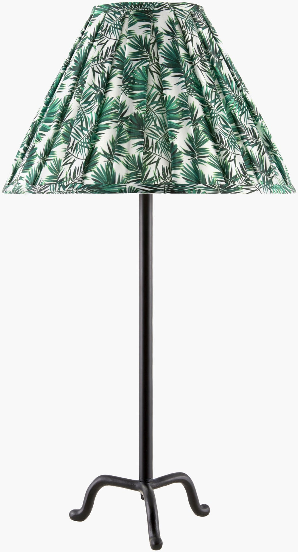 Surya Kukio Hand-painted Ceramic Table Lamp Arts and Crafts Style with Linen Shade KUK-002