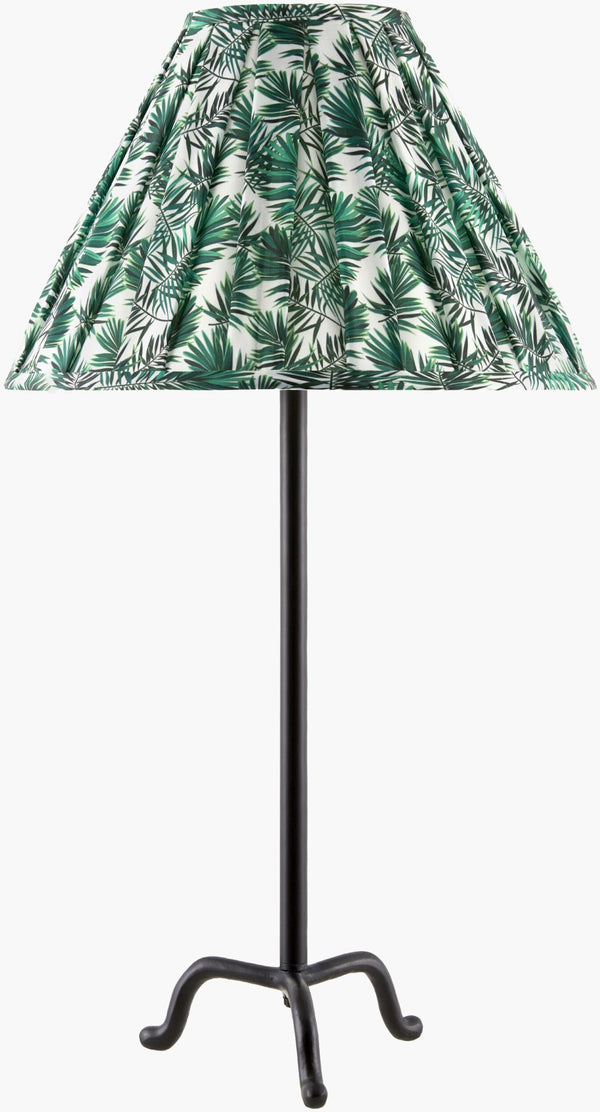 Surya Kukio Hand-painted Ceramic Table Lamp Arts and Crafts Style with Linen Shade KUK-002