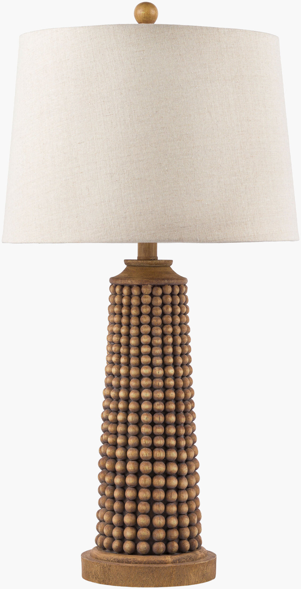 Surya Kaul 29" Modern Accent Table Lamp - Stylish Global Design For Living Room & Bedroom Decor Upgrade Body, Tan,Base, Tan,Shade (Outside), Beige,Shade (Inside), White,Finial, Tan,Harp, Metallic ,Nickel,Cord, Translucent Resin,Composition,Linen,Polyester,Resin Kul-001