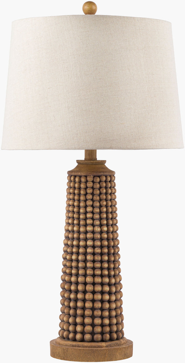 Surya Kaul 29" Modern Accent Table Lamp - Stylish Global Design For Living Room & Bedroom Decor Upgrade Body, Tan,Base, Tan,Shade (Outside), Beige,Shade (Inside), White,Finial, Tan,Harp, Metallic ,Nickel,Cord, Translucent Resin,Composition,Linen,Polyester,Resin Kul-001