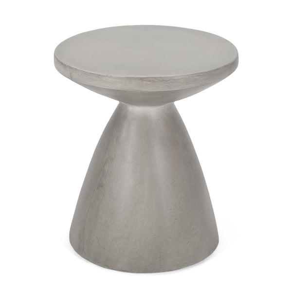 English Elm Outdoor Lightweight Concrete Hourglass Pedestal Side Table for Patio or Terrace 73455.00