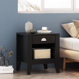 Christopher Knight Home® - Noble House - Foisy Contemporary Faux Wood Nightstand with Drawer