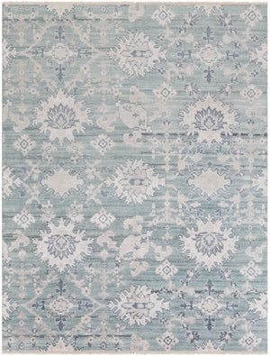Kushal KUS-2300 8' x 10' Handmade Rug KUS2300-810  Pale Blue, Gray, Denim, Ink Blue Surya