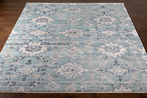 Kushal KUS-2300 8' x 10' Handmade Rug KUS2300-810  Pale Blue, Gray, Denim, Ink Blue Surya