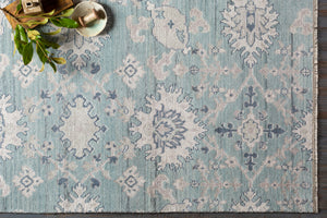 Kushal KUS-2300 8' x 10' Handmade Rug KUS2300-810  Pale Blue, Gray, Denim, Ink Blue Surya