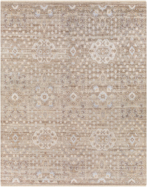 Kushal KUS-2303 8' x 10' Handmade Rug KUS2303-810  Brown, Taupe, Charcoal, Ice Blue, Light Beige Surya