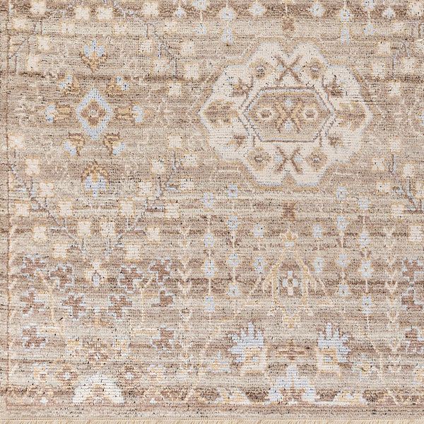 Kushal KUS-2303 8' x 10' Handmade Rug KUS2303-810  Brown, Taupe, Charcoal, Ice Blue, Light Beige Surya