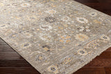 Kushal KUS-2305 8' x 10' Handmade Rug KUS2305-810  Charcoal, Pale Blue, Wheat, Dusty Coral, Cream Surya