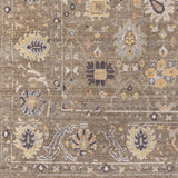 Kushal KUS-2305 8' x 10' Handmade Rug KUS2305-810  Charcoal, Pale Blue, Wheat, Dusty Coral, Cream Surya