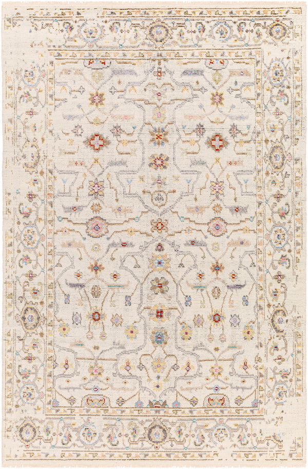 Kushal KUS-2306 8'10" x 12' Handmade Rug KUS2306-81012  Tan, Wheat, Gray, Light Blue, Light Gray, Pink Surya