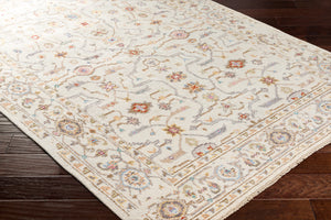 Kushal KUS-2306 8'10" x 12' Handmade Rug KUS2306-81012  Tan, Wheat, Gray, Light Blue, Light Gray, Pink Surya