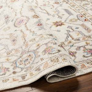 Kushal KUS-2306 8'10" x 12' Handmade Rug KUS2306-81012  Tan, Wheat, Gray, Light Blue, Light Gray, Pink Surya