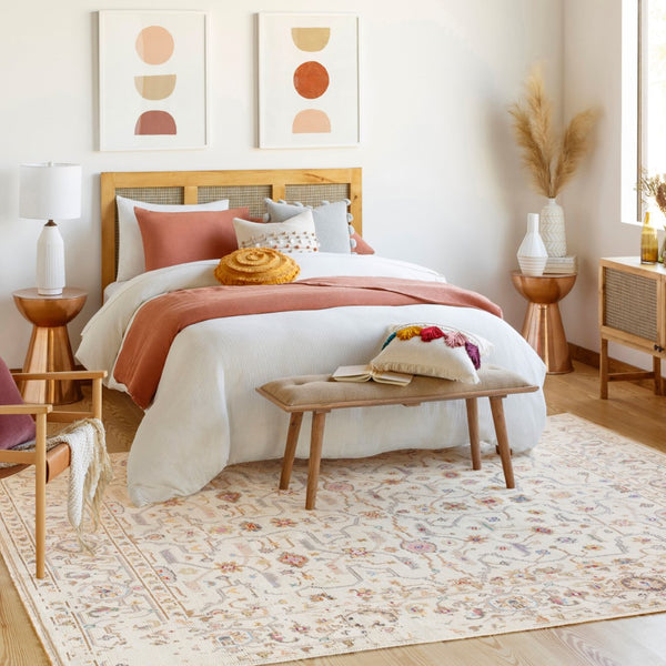 Surya Kushal 2' X 3' Handmade Wool & Viscose Rug - Luxurious High Pile With Elegant Fringe For Timeless Style Tan Viscose,Wool Kus2306-23