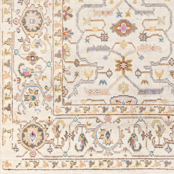Kushal KUS-2306 8'10" x 12' Handmade Rug KUS2306-81012  Tan, Wheat, Gray, Light Blue, Light Gray, Pink Surya