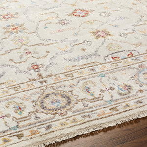 Kushal KUS-2306 8'10" x 12' Handmade Rug KUS2306-81012  Tan, Wheat, Gray, Light Blue, Light Gray, Pink Surya