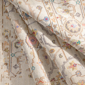 Kushal KUS-2306 8'10" x 12' Handmade Rug KUS2306-81012  Tan, Wheat, Gray, Light Blue, Light Gray, Pink Surya