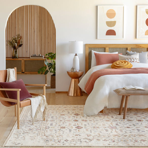 Kushal KUS-2306 8'10" x 12' Handmade Rug KUS2306-81012  Tan, Wheat, Gray, Light Blue, Light Gray, Pink Surya