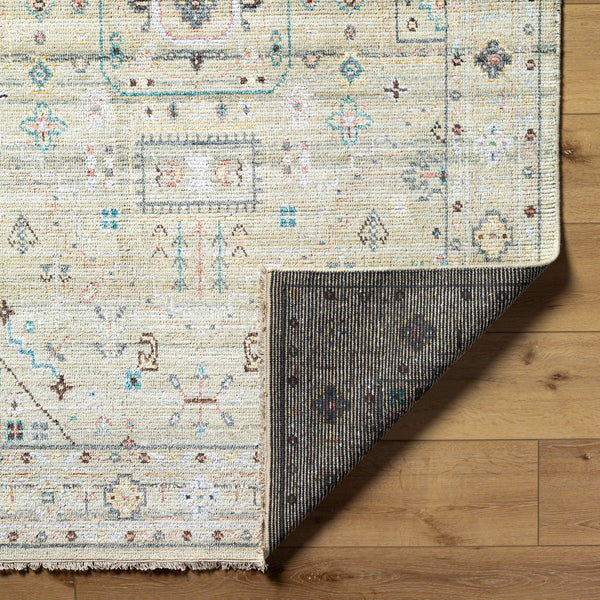 Kushal KUS-2308 9' x 12' Handmade Rug KUS2308-912  Slate, Gray, Off-White, Wheat, Taupe, Dark Blue Surya