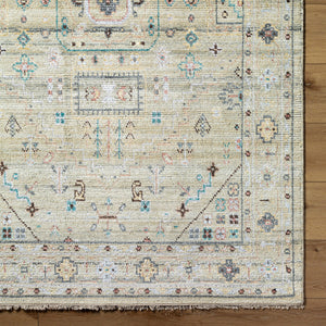 Kushal KUS-2308 9' x 12' Handmade Rug KUS2308-912  Slate, Gray, Off-White, Wheat, Taupe, Dark Blue Surya