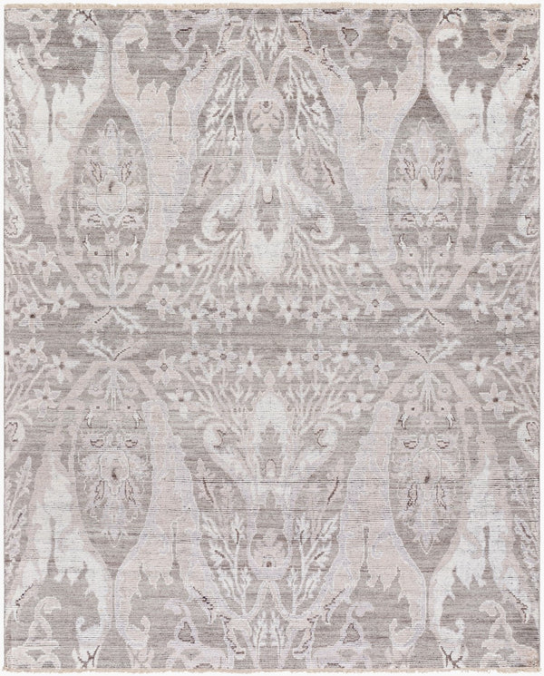 Surya Kushal 2' X 3' Handmade Wool & Viscose Rug - Luxurious High Pile With Elegant Fringe For Timeless Style The Prominent Colors In This Home Decor Item Are,

'Pewter Viscose,Wool Kus2311-23