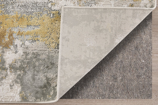 Feizy Rugs Waldor Modern Abstract High-low Pile Area Rug - Elegant Comfort In Gold, Ivory, And Gray Hues Ivory,Gold,Gray Polypropylene,Polyester 7353970fgldbirh13