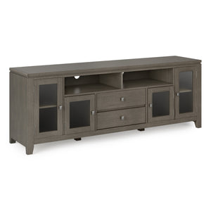 English Elm Cosmopolitan 72" Wide Tv Media Stand - Rustic Farmhouse Grey With Ample Storage & Cable Management B136P158553