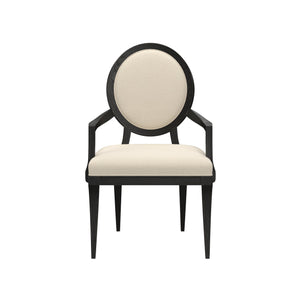 Atrium Oval Arm Chair - Luxurious Upholstered Seating for Dining and Living Spaces, Timeless Elegance