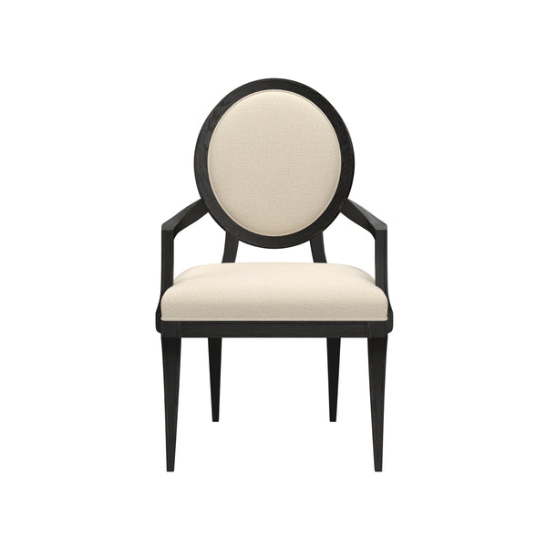 Atrium Oval Arm Chair - Luxurious Upholstered Seating for Dining and Living Spaces, Timeless Elegance
