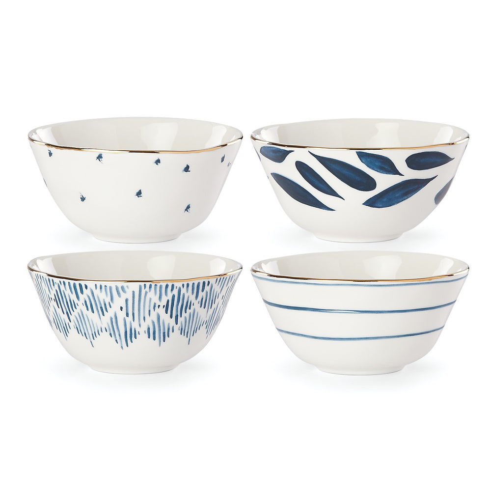 Lenox Blue Bay 4-piece Dessert Bowl Set Blue, WHITE PORCELAIN 890196