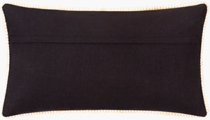 Surya Kavana Bohemian Global Style Lumbar Pillow 12"L X 22"W - Durable Jute & Cotton For Cozy Decor Camel Cotton,Jute,Cotton Kva001-1222d