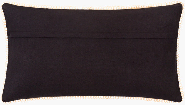 Surya Kavana Bohemian Global Style Lumbar Pillow 12"L X 22"W - Durable Jute & Cotton For Cozy Decor Camel Cotton,Jute,Cotton Kva001-1222d