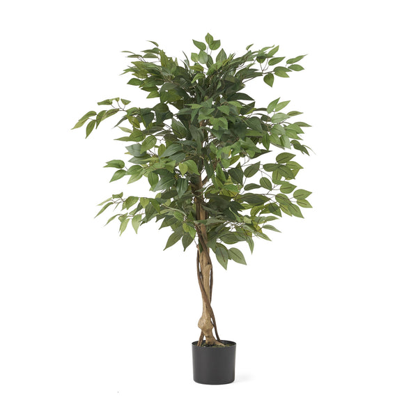 English Elm 120cm Artificial Ficus Tree Lifelike Faux Weeping Fig for Living Room or Entryway 70515.00