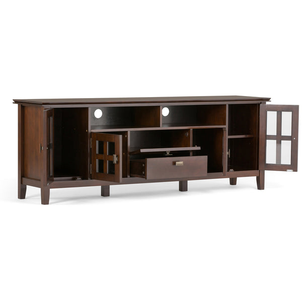 English Elm Artisan 72" Tv Media Stand - Handcrafted Russet Brown With Storage & Cord Management Features B136P159476