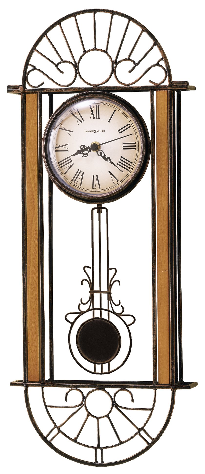 Hekman Furniture 625241 Devahn Wall Clock - Antique Bronze Wrought-iron Design With Quiet Quartz Movement & Roman Numerals  Devahn Wall Clock 625241