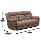 Steve Silver Anastasia Recliner Sofa Cocoa AT850SC