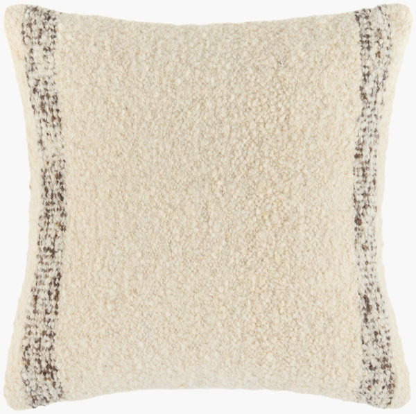 Livabliss Kavre Handcrafted Cotton Wool Blend Square Throw Pillow for Sofas and Reading Chairs KVRE001-2222D