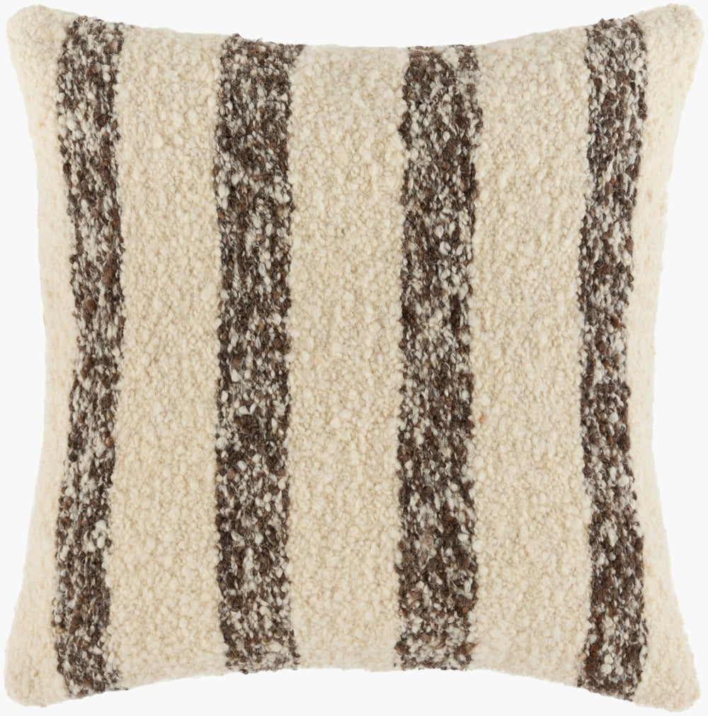 Livabliss Kavre Handcrafted Cotton Wool Blend Square Pillow Artisan Woven Boho Accent 18 Inch KVRE002-1818P