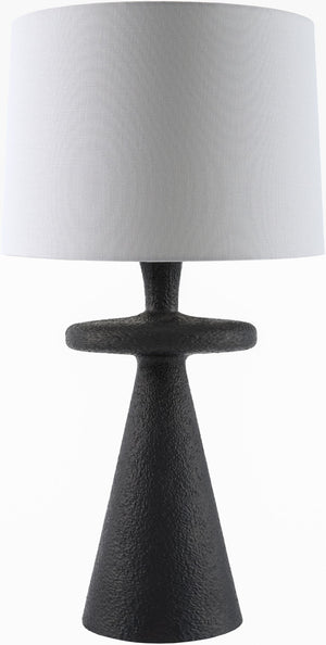 Surya Kavrin Mid-century Modern Table Lamp with Linen Shade for Bedroom or Living Room KVRN-006