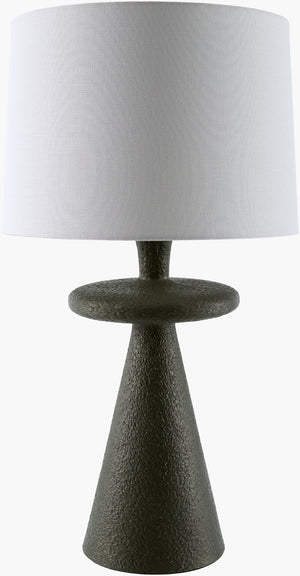 Surya Kavrin Mid-century Modern Table Lamp with Linen Shade and Slim Metal Base KVRN-007