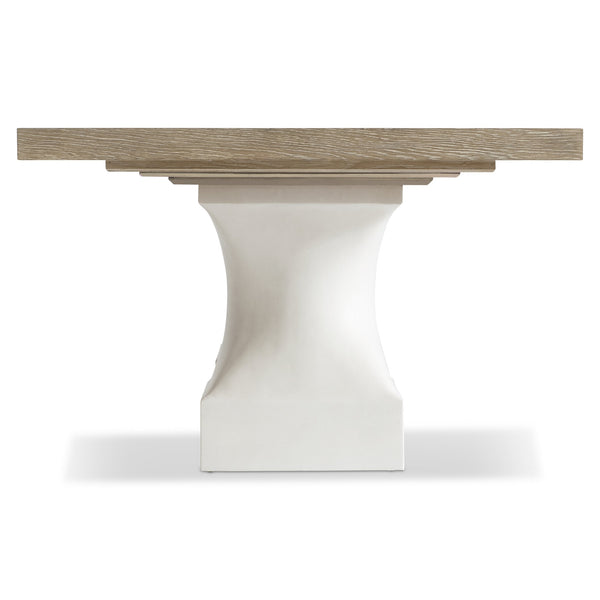 Bernhardt Bernhardt Aventura Dining Table With Marcona White Oak Top, Tusk Pedestals & Two 20" Removable Leaves K1858